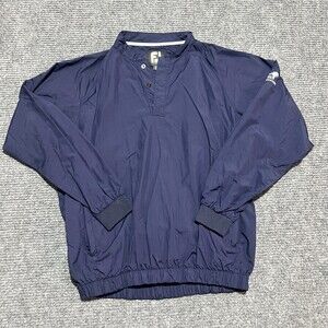 FootJoy Jacket Mens Medium Blue Nylon Pullover Windbreaker Golf Bay Oaks